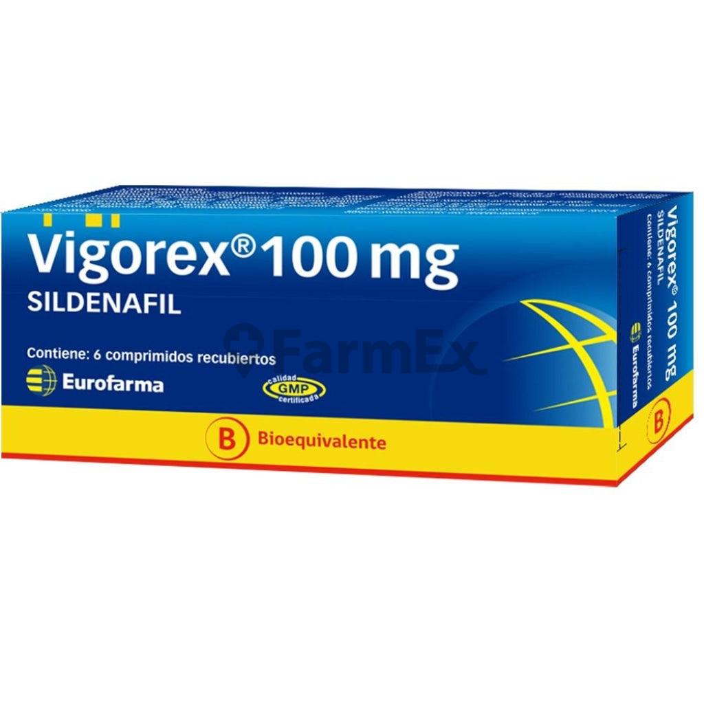 Vigorex 100 mg. x 6 Comprimidos Recubiertos ( BE ) EUROFARMA